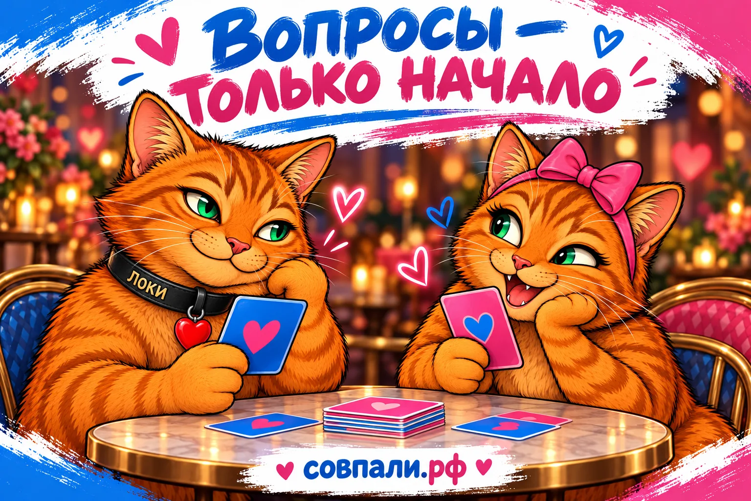 Локи и Фрейя играют в «Детектор совместимости» на свидании.