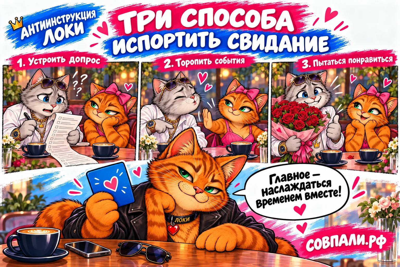 я Локи. Рыжий кот, который считает, что на хорошем свидании должны блестеть глаза